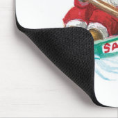 かわいいすてきマンガのサンタクロースをボートで マウスパッド (コーナー)