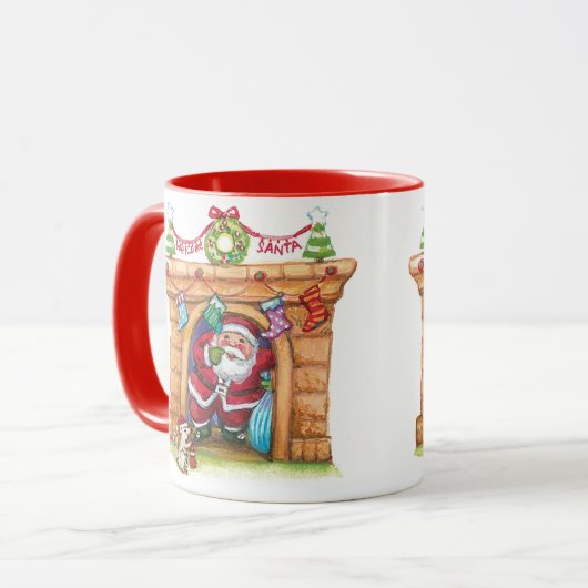 かわいいすてきマンガ来ー・サンタクロース マグカップ (正面左)