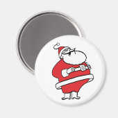 かわいいすてき漫画サンタクロースが笑うホホホ マグネット (正面/裏面)