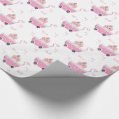 かわいいそれは女の子のベビーシャワーの包装紙です ラッピングペーパー (角)