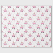 かわいいそれは女の子のベビーシャワーの包装紙です ラッピングペーパー (フラット)