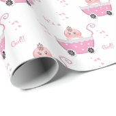 かわいいそれは女の子のベビーシャワーの包装紙です ラッピングペーパー (ロールコーナー)