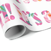 かわいいそれは女の子|淡い色のなマゼンタの花パターンです ラッピングペーパー (ロールコーナー)