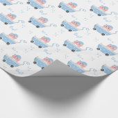 かわいいそれは男の子のベビーシャワーの包装紙です ラッピングペーパー (角)