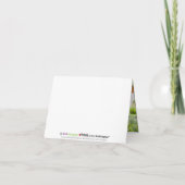 かわいいぞうさん 子供向け感謝カード (青) サンキューカード (裏面)