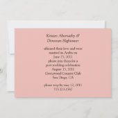 かわいいたった今結婚しましたポスト結婚式招待状 招待状 (裏面)