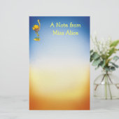 かわいいだちょう-文房具 便箋 (スタンド正面)