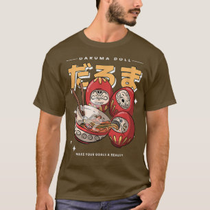 かわいいだるまラーメン – レトロヴィンテージDes Tシャツ