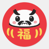 かわいいだるま ラウンドシール (正面)