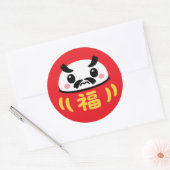 かわいいだるま ラウンドシール (封筒)