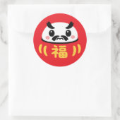 かわいいだるま ラウンドシール (バッグ)