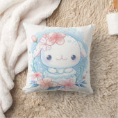 かわいいちびうさぎイラスト クッション (ブランケット)
