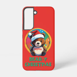 かわいいちびくまのクリスマスベア SAMSUNG GALAXY S22ケース