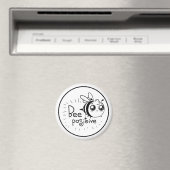 かわいいちびキャラのハチのイラスト付き名言 マグネット (インサイチュ (食洗機))