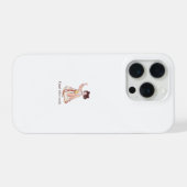 かわいいちびキャラの伝統的なアニメ女子 「Good Vibes Only（良い気分だけ）」 iPhoneケース (裏面横)