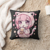 かわいいちびキャラの気分 クッション (ブランケット)