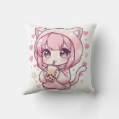 かわいいちびキャラの気分 クッション (裏面)