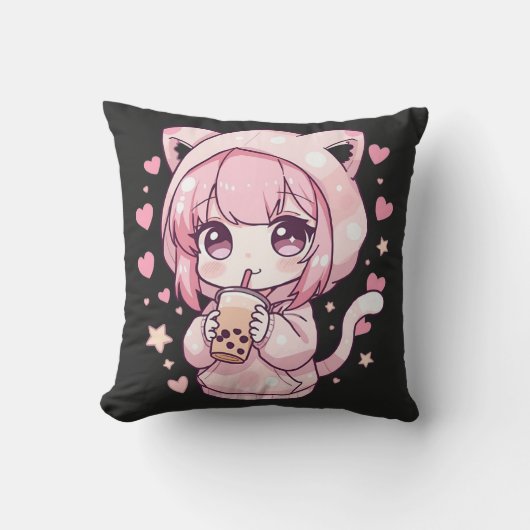 かわいいちびキャラの気分 クッション (正面)