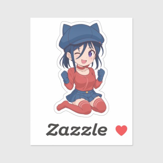 かわいいちびキャラのCappy Mita シール (シート)