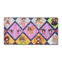 かわいいちびキャラアニメパターンマウスパッド