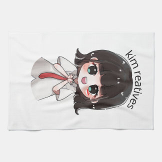 かわいいちびキャラアニメ女子キッチンタオル キッチンタオル