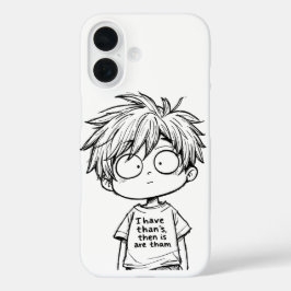 かわいいちびキャラアニメ男子のiPhone/iPadケース iPhone 16ケース