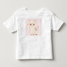 かわいいちびキャラアルパカ・ラマTシャツ