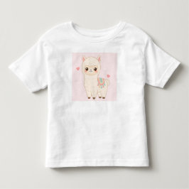 かわいいちびキャラアルパカ・ラマTシャツ トドラーTシャツ