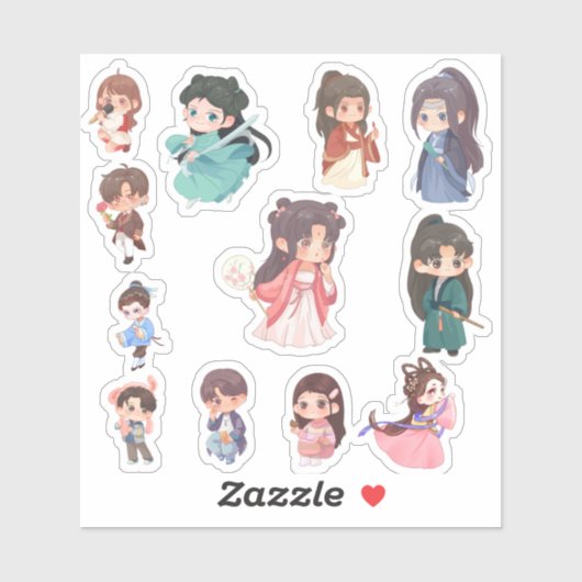 かわいいちびキャラステッカー シール (シート)