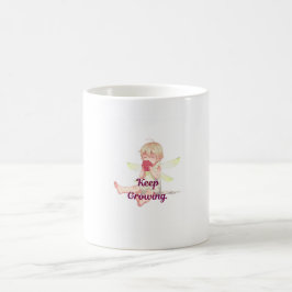 かわいいちびキャラフェアリーアニメの女の子 健やかに成長しつづける コーヒーマグカップ