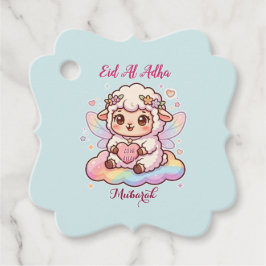 かわいいちびキャラフェアリー羊 虹のイード・アル=アドハー・ムバラク フェイバータグ