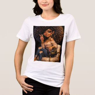 かわいいちびキャラ女子Tシャツ トライブレンドTシャツ