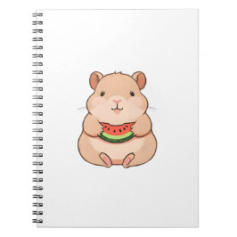かわいいちびキャラ カピバラ スイカを食べる ノートブック
