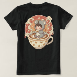 かわいいちびコアラのあったかコーヒー女子グラフィックTシャツ Tシャツ