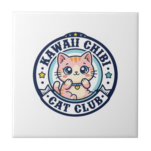 かわいいちび猫の母ギフトアイデア - かわいいちび タイル (正面)