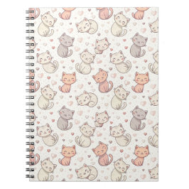 かわいいちび猫パターン - キッズかわいい子猫デザイン ノートブック
