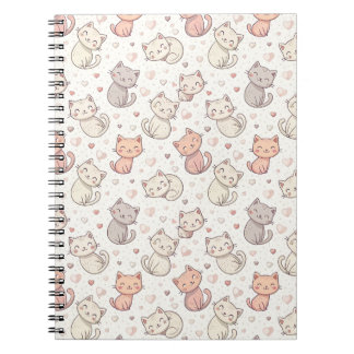 かわいいちび猫パターン - キッズかわいい子猫デザイン ノートブック