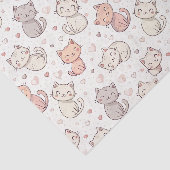 かわいいちび猫パターン - キッズかわいい子猫デザイン 薄葉紙 (詳細)