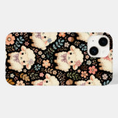 かわいいちび羊の花柄 コテージコアスタイル Case-Mate iPhoneケース (裏面 (横))