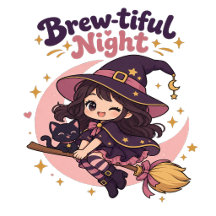 かわいいちび魔女の美しい夜