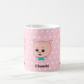 かわいいちゃんちぃぶたのキャラクター コーヒーマグカップ (中央)