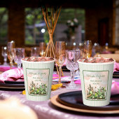 かわいいちょうちょのガーデン ベイビーシャワーパーティ 紙コップ