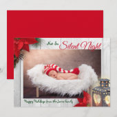 かわいいちょっと騒がしいクリスマスナイトの赤ちゃん写真 案内状 (正面/裏面)