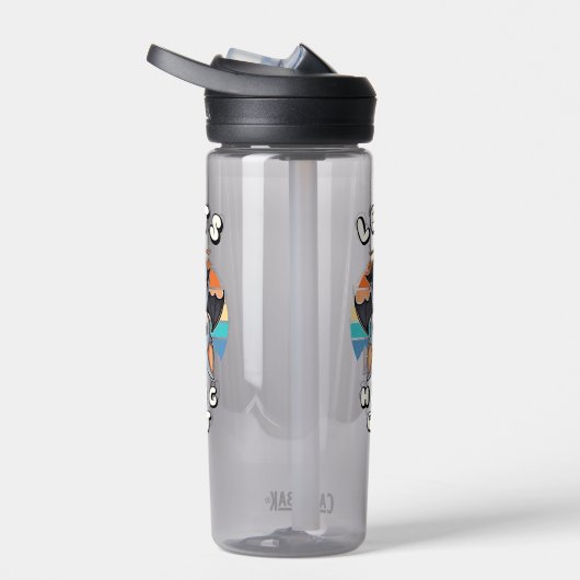 かわいいつるこうもりとレトロの夕日 | 出てくつるれ ウォーターボトル (右面)