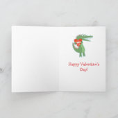 かわいいてきぱきとしているわにバレンタイン シーズンカード (内部)