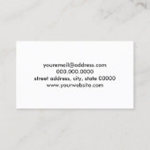 かわいいてんとう虫およびデイジーの花模様の緑 名刺 (裏面)