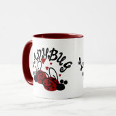 かわいいてんとう虫のコーヒー・マグ マグカップ (正面左)