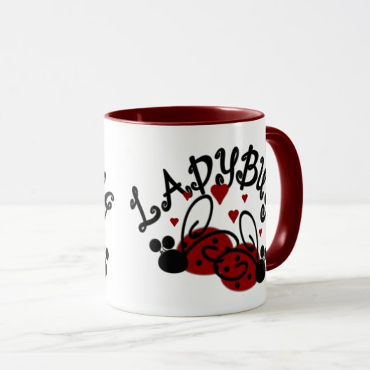 かわいいてんとう虫のコーヒー・マグ マグカップ (正面右)