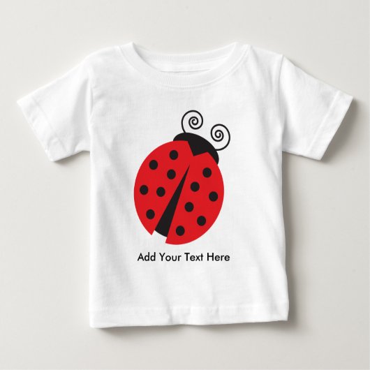 かわいいてんとう虫のスケッチ ベビーTシャツ (正面)