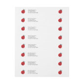 かわいいてんとう虫のスケッチ ラップアラウンド宛名ラベル (シート)